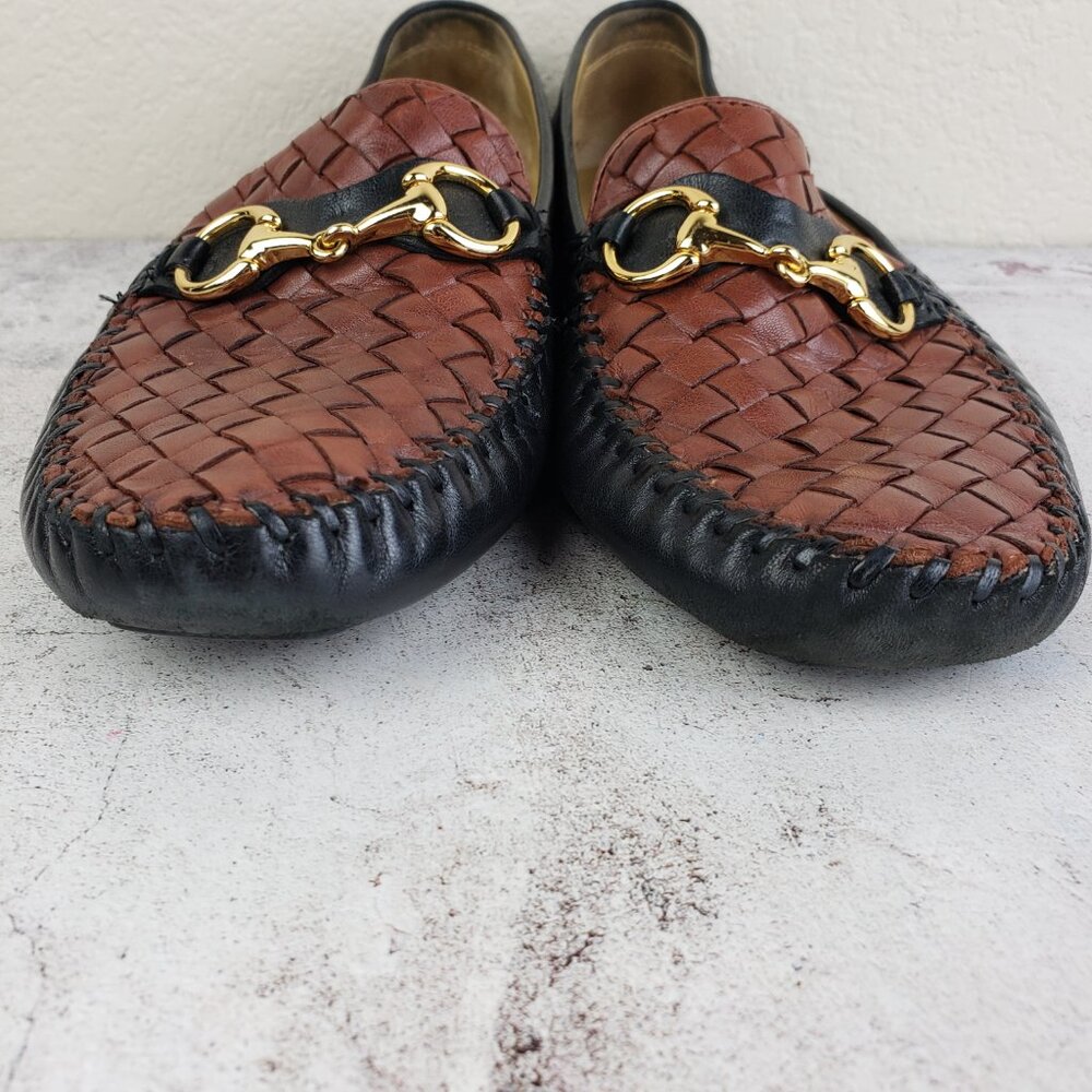 Robert Zur Peralta Moccasin Leather Black/Luggage Driving Loafer Shoes size 11M - Picture 10 of 13